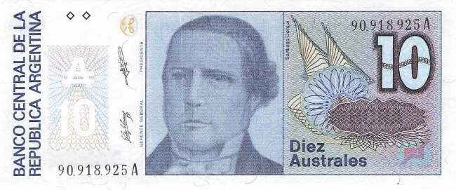 Argentinien p325b A 10 Australes 1985